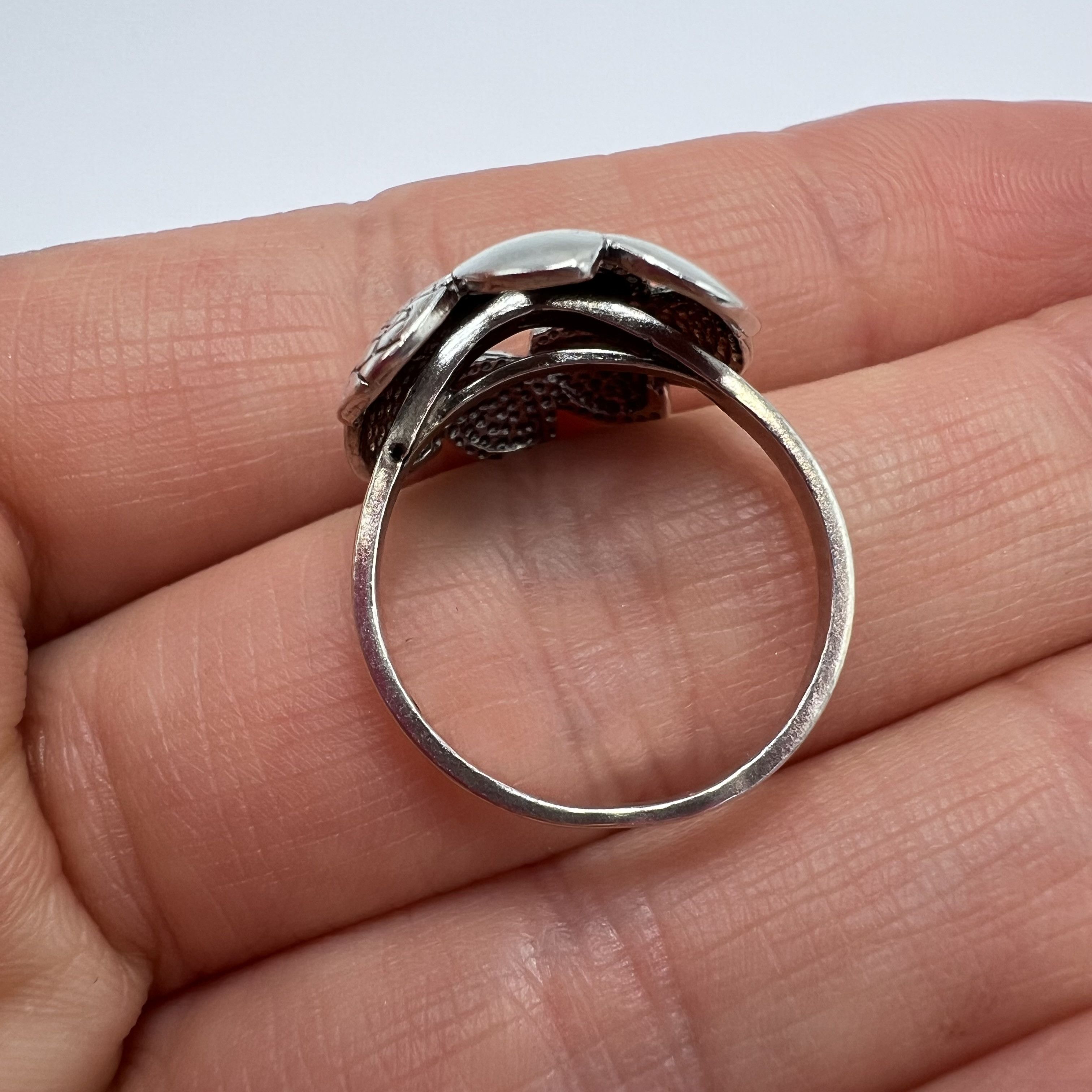 Vintage Vintage Unique Ring Sterling Silver 925 Jewelry Size 7US Size ONE SIZE - 5 Thumbnail