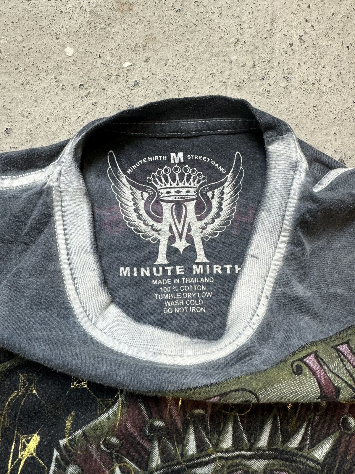 Japanese Brand × Vintage Vintage Y2K Minute Mirth Hardy Style Affliction Skull Dead Size US M / EU 48-50 / 2 - 7 Thumbnail