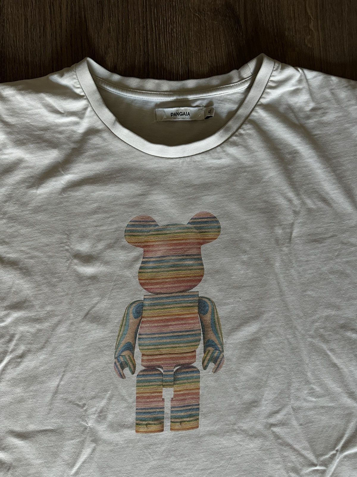 Pangaia PANGAIA X HAROSHI BE@RBRICK ORGANIC COTTON T-SHIRT OFF WHITE Size US L / EU 52-54 / 3 - 2 Thumbnail