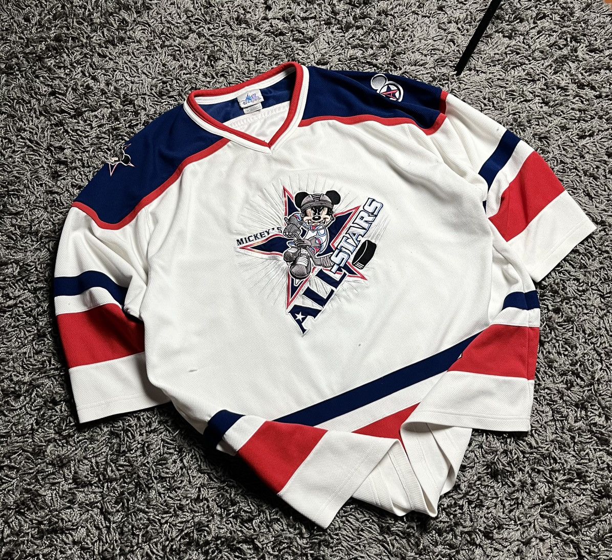 Mickey Mouse Vintage Disney Mickey’s All Stars Hockey Jersey 90s Size US XL / EU 56 / 4 - 1 Thumbnail