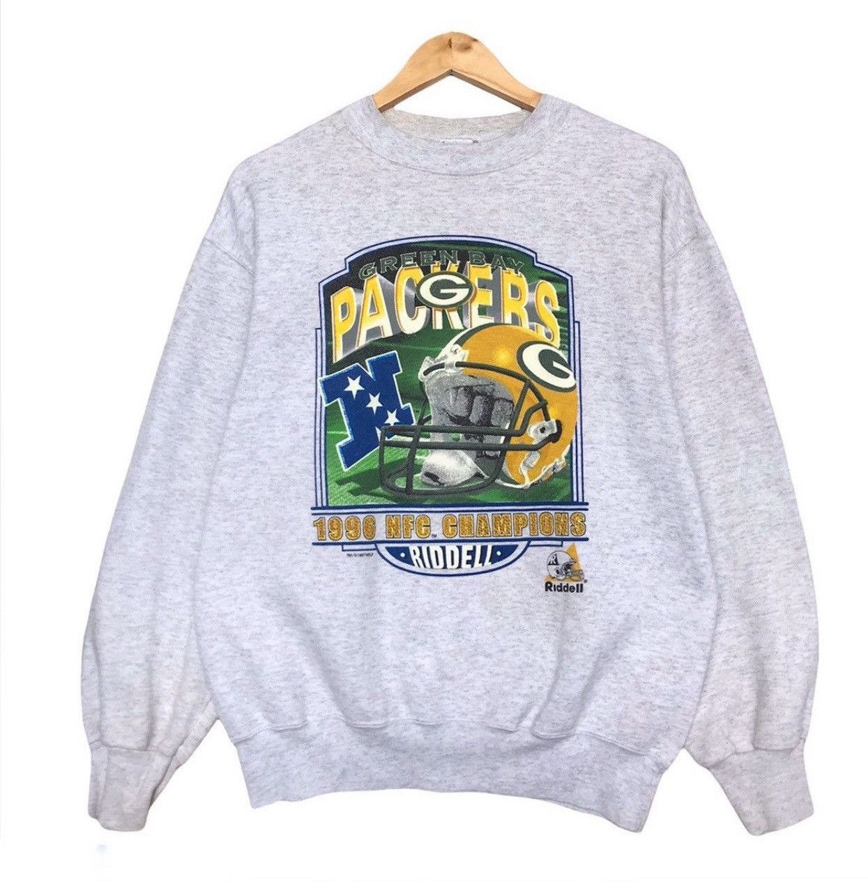 Vintage Vintage 90s Green Bay Packers NFC 1996 Champion Sweatshirt Size US M / EU 48-50 / 2 - 1 Thumbnail
