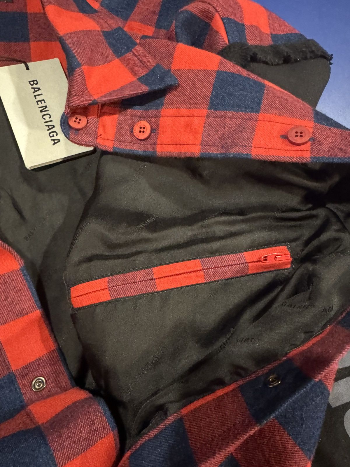 Balenciaga NEW Balenciaga Hybrid Flannel Size US L / EU 52-54 / 3 - 5 Thumbnail