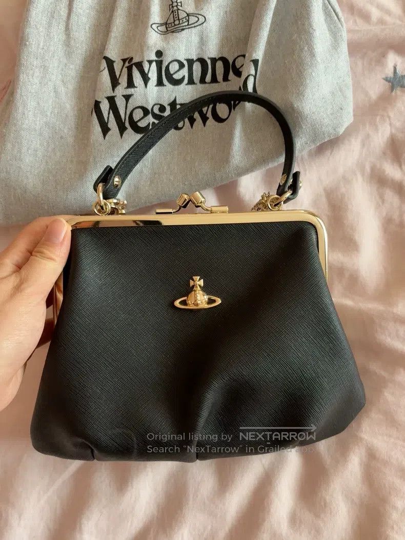 Vivienne Westwood Vivienne Westwood size os Dumpling Bag Black and Gold Cross Size ONE SIZE - 2 Thumbnail