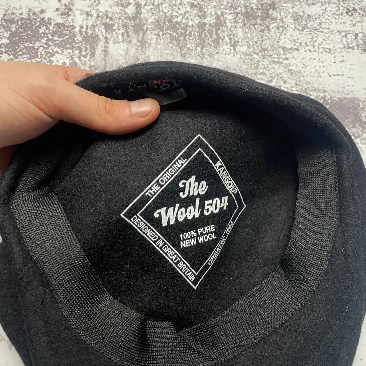 Kangol Kangol Vintage Wool 504 Black Beret Cap Kangaroo Logo Y2K Size ONE SIZE - 3 Thumbnail