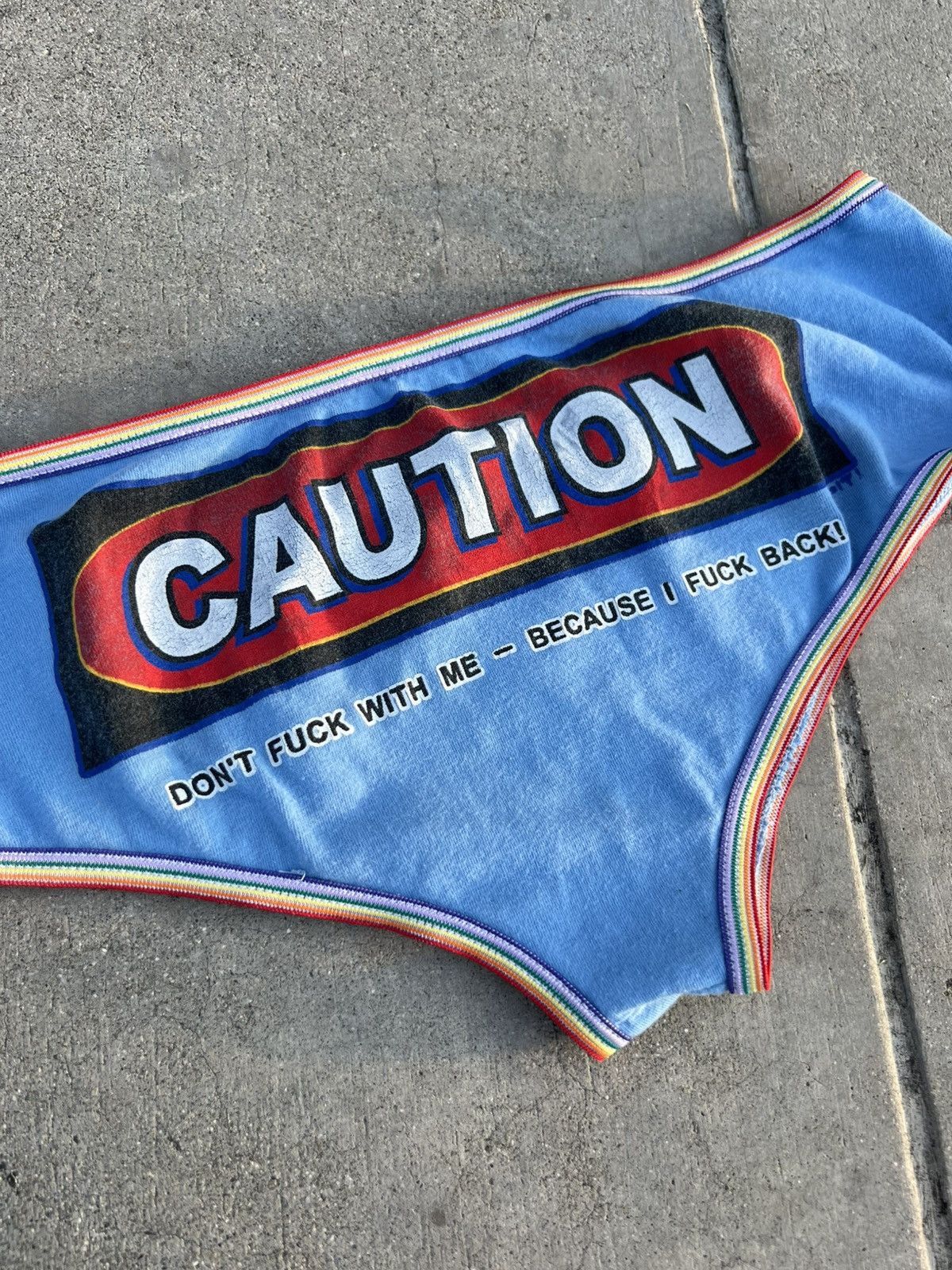 Vintage 90’s 2000’s Y2K VTG Vintage Caution Don’t F With Me Panties Size ONE SIZE - 3 Thumbnail
