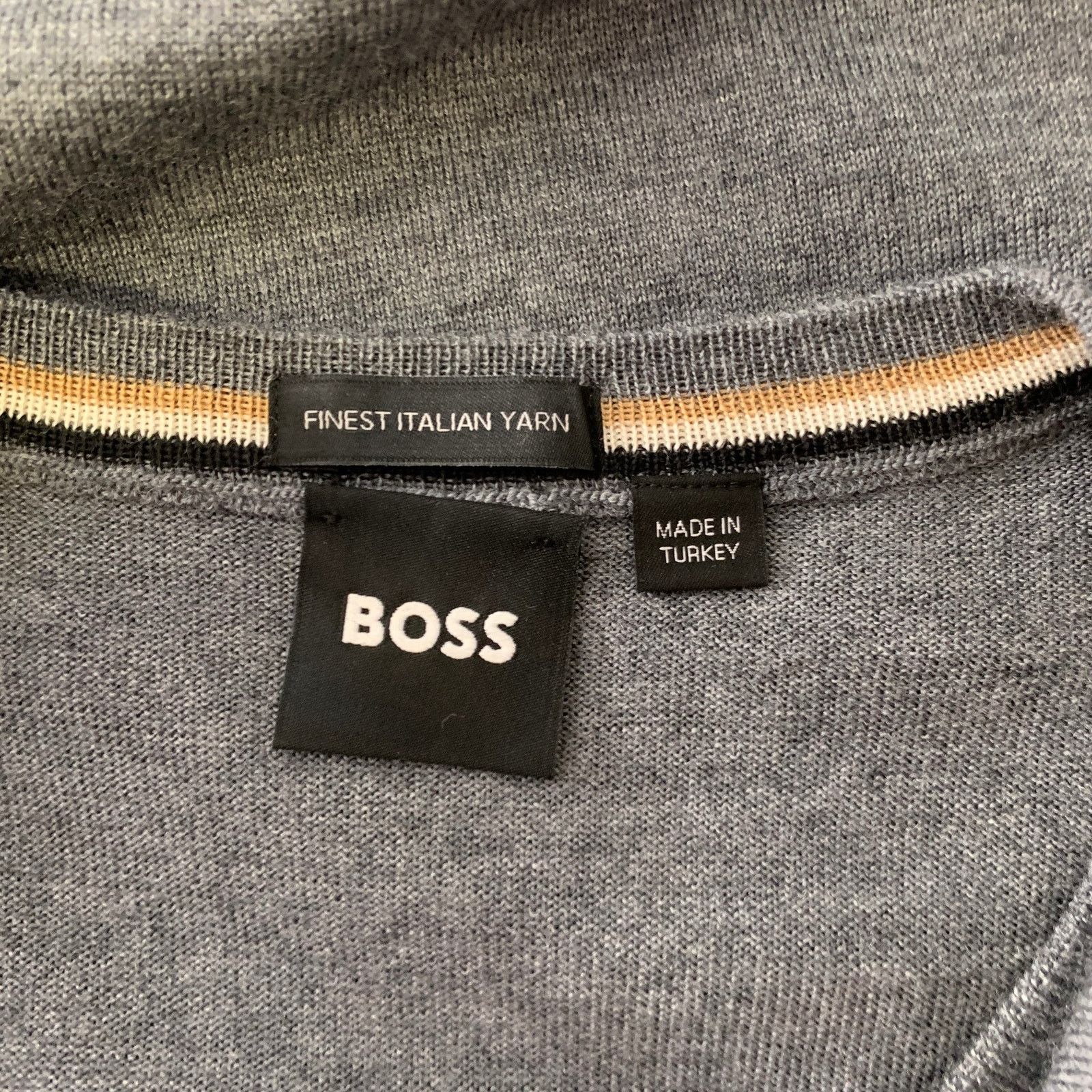 Hugo Boss HUGO BOSS Size XL Grey Knitted Wool Crew-Neck Pullover Size US XL / EU 56 / 4 - 4 Thumbnail