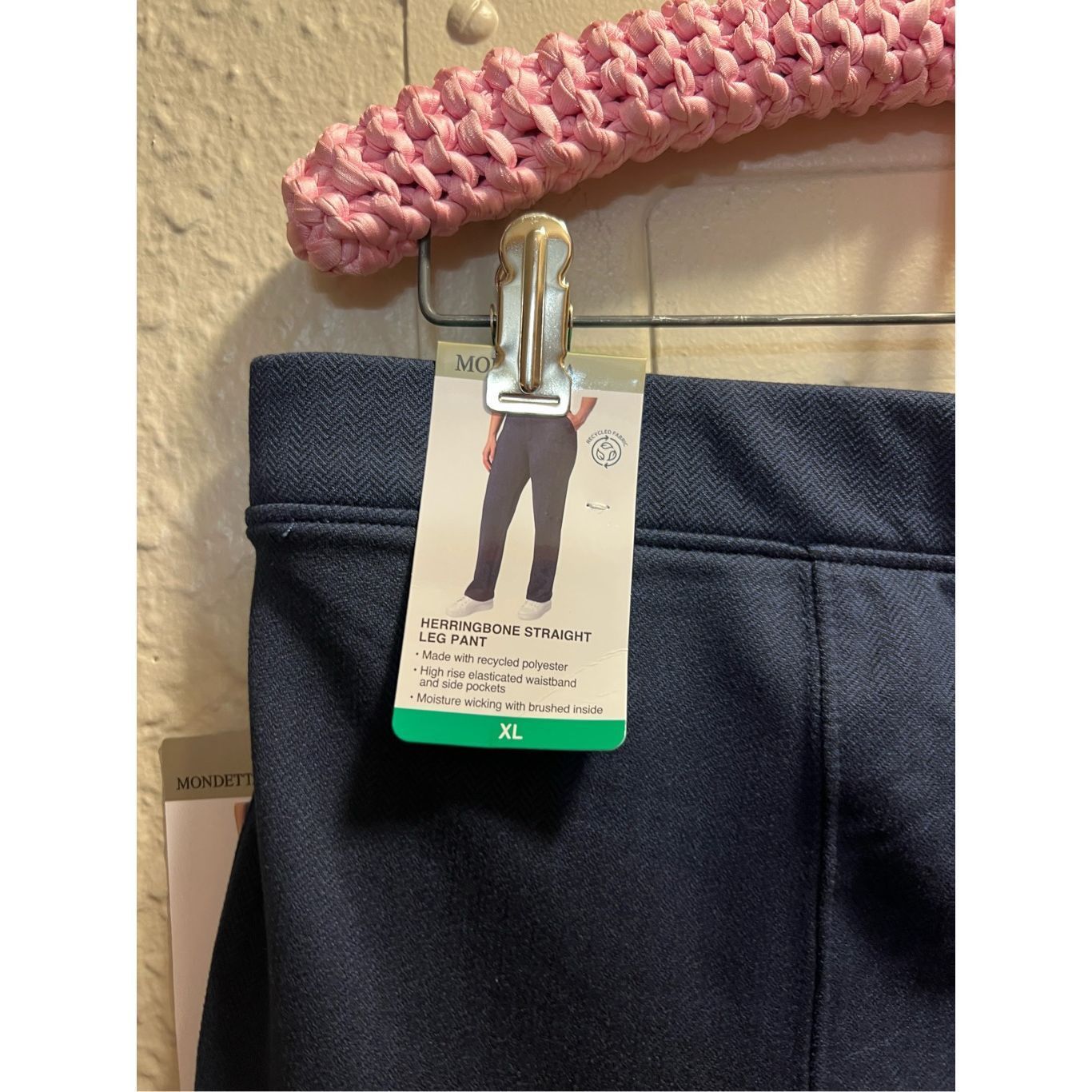 Other Mondetta Blue Herringbone Straight Leg Pants Woman’s XL NEW Size 32" / US 10 / IT 46 - 16 Thumbnail