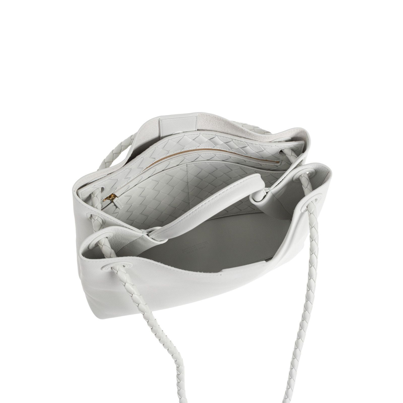 Bottega Veneta BOTTEGA VENETA Andiamo Medium $5700 White Leather Top Handle Size ONE SIZE - 4 Thumbnail