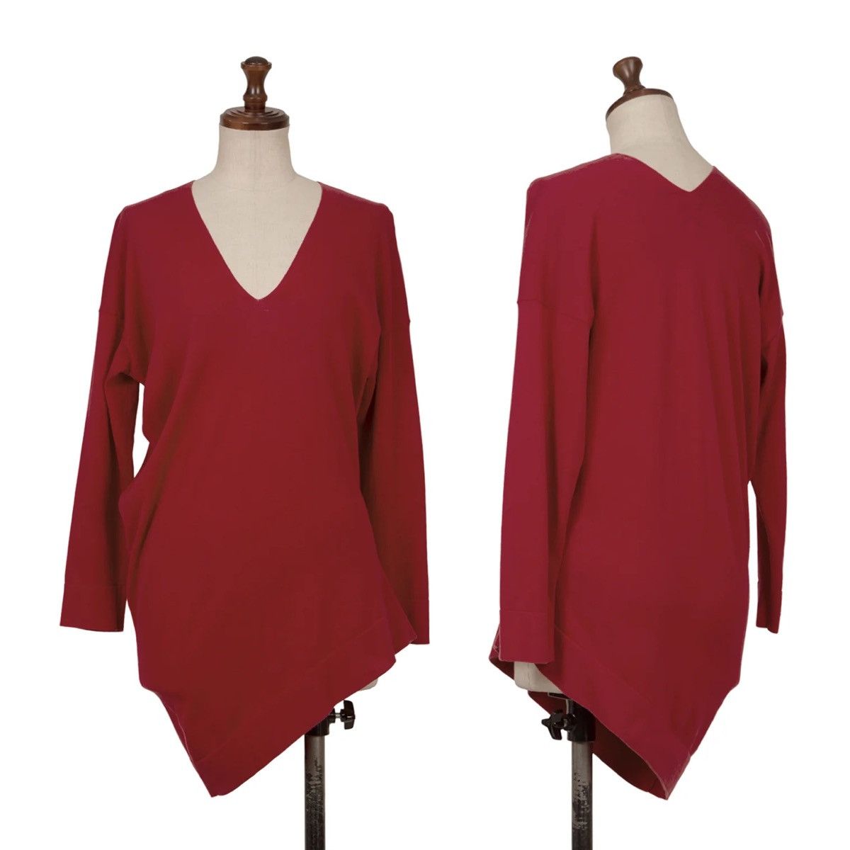 Jean Paul Gaultier Jean Paul Gaultier Asymmetry V Neck Knit Top (201) Size S / US 4 / IT 40 - 1 Thumbnail
