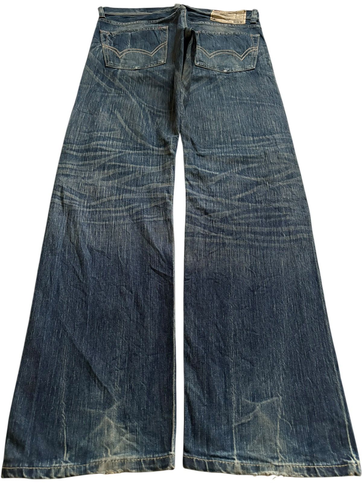 Edwin × Japanese Brand Vintage Japanese Edwin 503 Rusty Mud Wash Loose Jeans Size US 35 - 2 Thumbnail