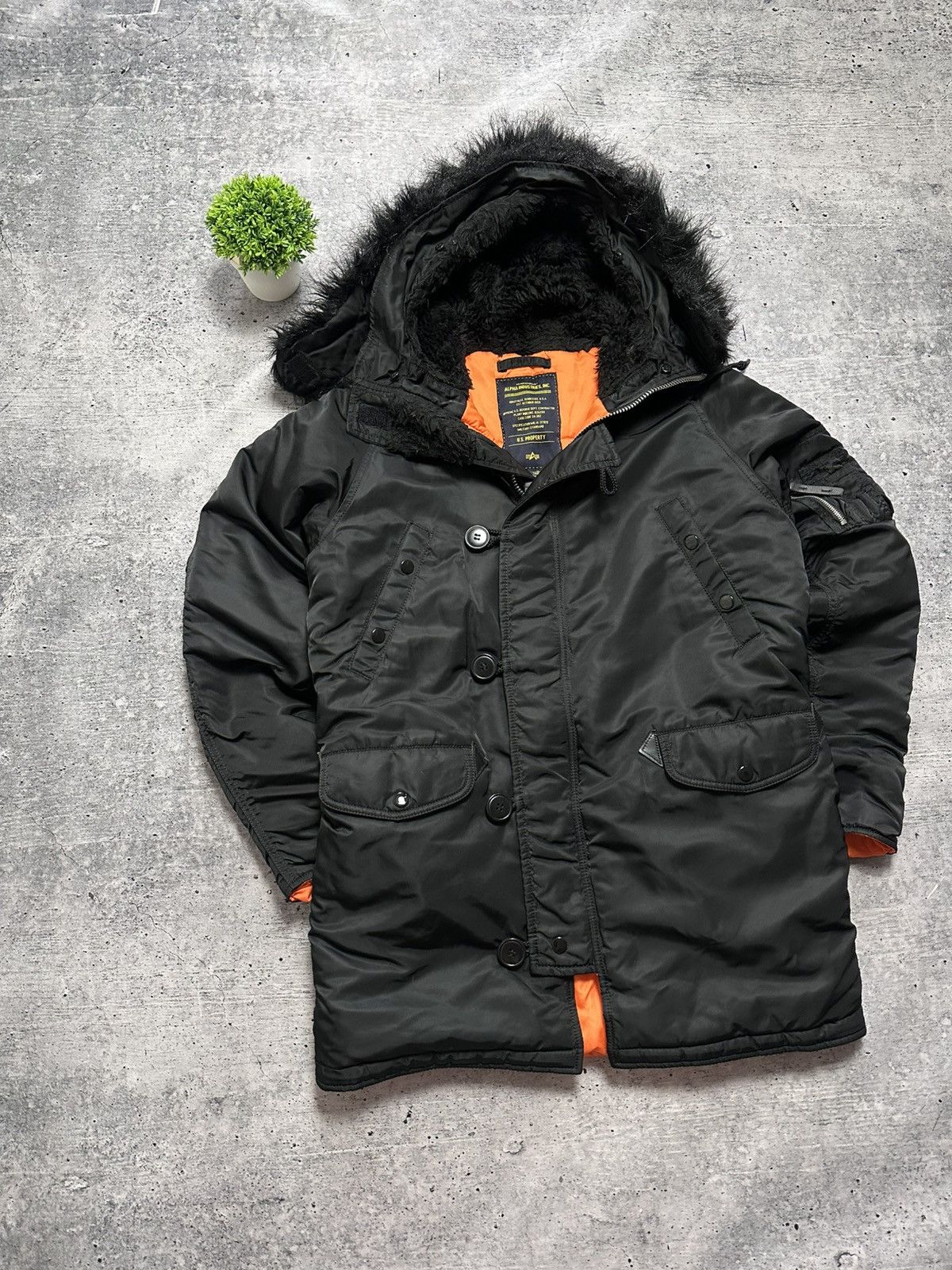 Alpha Industries Vintage Alpha Flyer’s Industries USA N-3B Parka Jacket Size US S / EU 44-46 / 1 - 1 Thumbnail