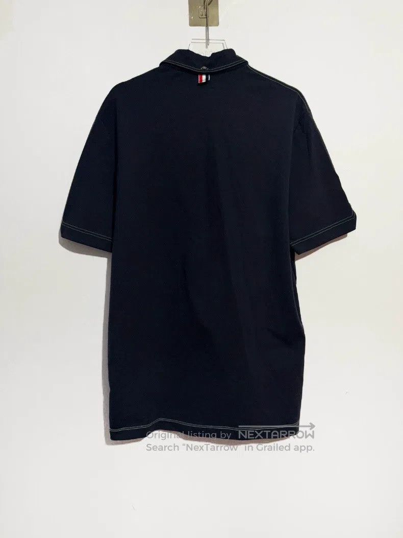 Thom Browne Thom Browne Polo collar blue short sleeves Size US XL / EU 56 / 4 - 2 Thumbnail