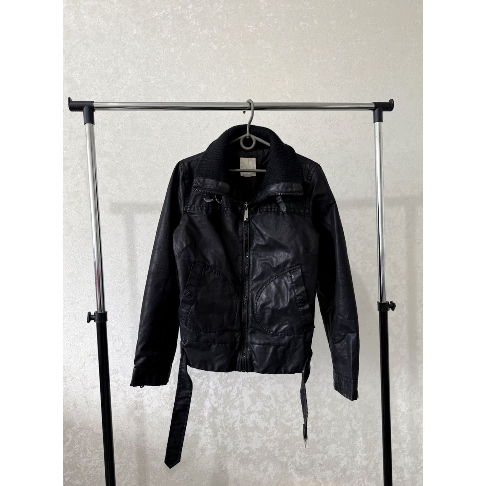 Diesel DIESEL LEATHER JACKET BLACK WOMEN’S VINTAGE STYLE MOTORCYCLE Jacket M Size M / US 6-8 / IT 42-44 - 3 Thumbnail
