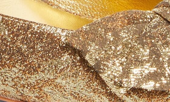 Christian Louboutin os11x0126 Jane Bow Pumps in Gold Size US 7 / IT 37 - 5 Thumbnail