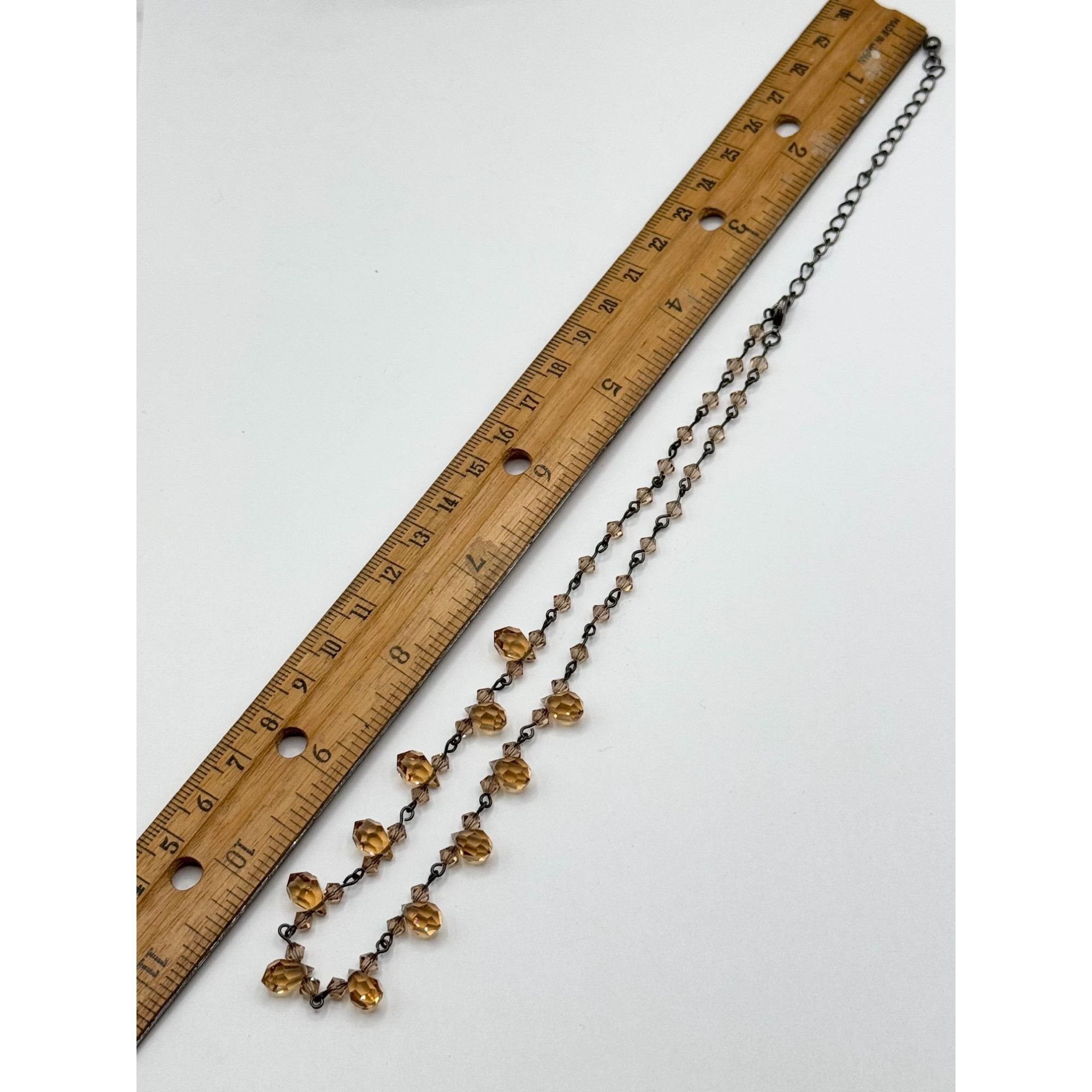Vintage Vintage Y2K Brown Crystal beaded collar necklace Size ONE SIZE - 5 Thumbnail