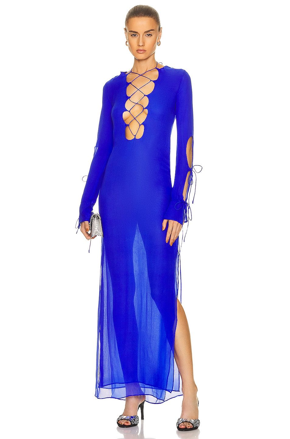 Christopher Esber Tie Front Layered Column Gown Size XS / US 0-2 / IT 36-38 - 3 Thumbnail
