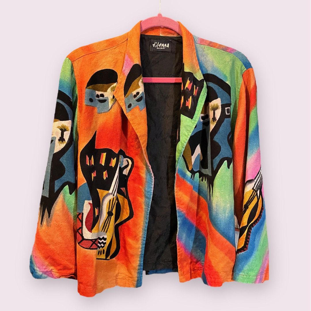 image of Vintage Dilemma By Dhun Shroff Picasso Inspired Blazer, Women's