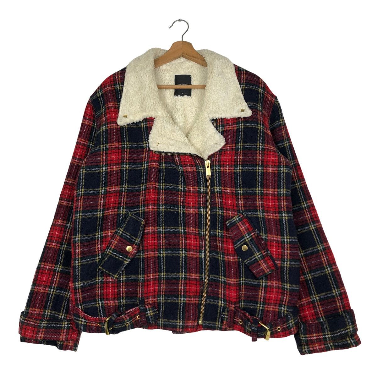 Issey Miyake 🔥VINTAGE BIKER JACKET DOUBLE BREAST JOYRICH JAPAN TARTAN Size US L / EU 52-54 / 3 - 1 Thumbnail