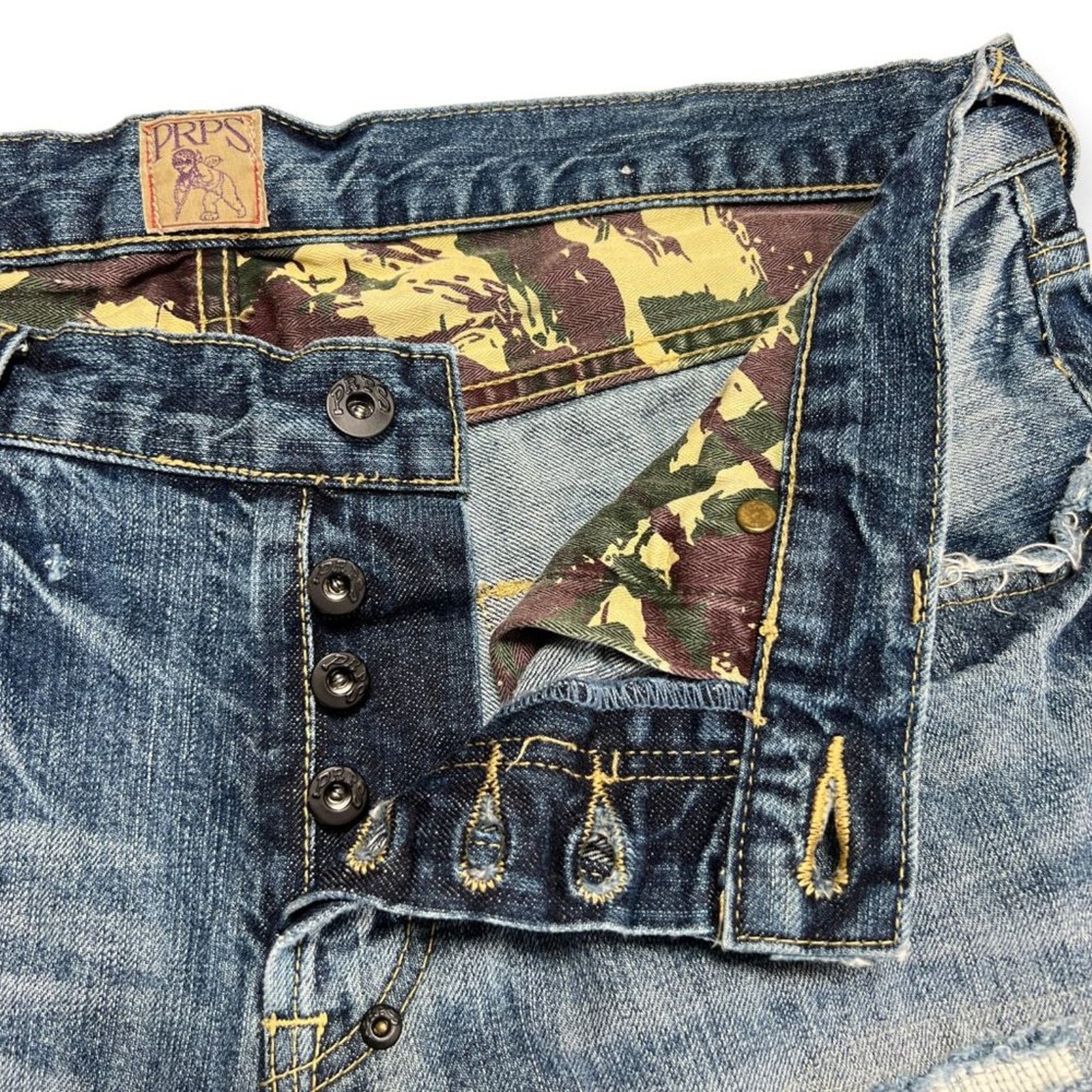 Prps PRPS Goods Demon Slim Jeans Size 36x34 Ripped Whiskered Size US 36 / EU 52 - 8 Thumbnail