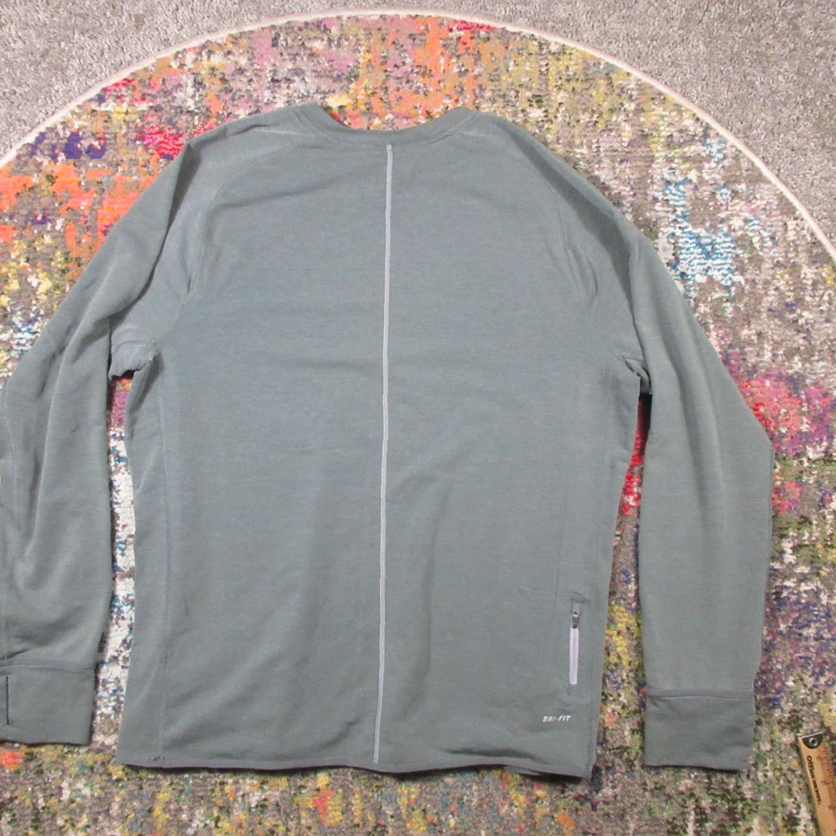 Nike Nike Dri-Fit Shirt Mens XL Green Long Sleeve Crew Neck Athletic Running & Jogging Size US XL / EU 56 / 4 - 2 Thumbnail