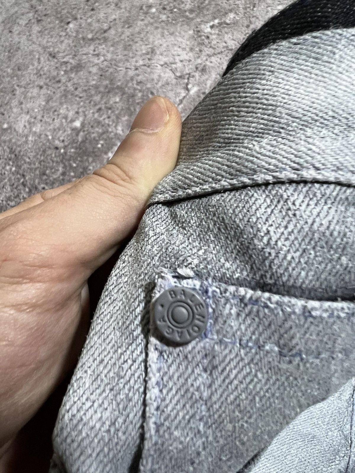 Balenciaga Deadstock Balenciaga 2008 Silver Painted Denim Jeans Size 27 Size US 27 - 8 Thumbnail