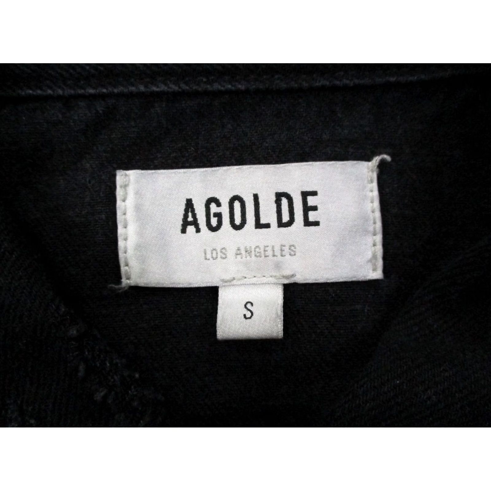 Agolde AGOLDE Jacket Womens M Black Charli Denim Trucker Workwear Outdoor Cropped Shirt Size 28" / US 6 / IT 42 - 5 Thumbnail