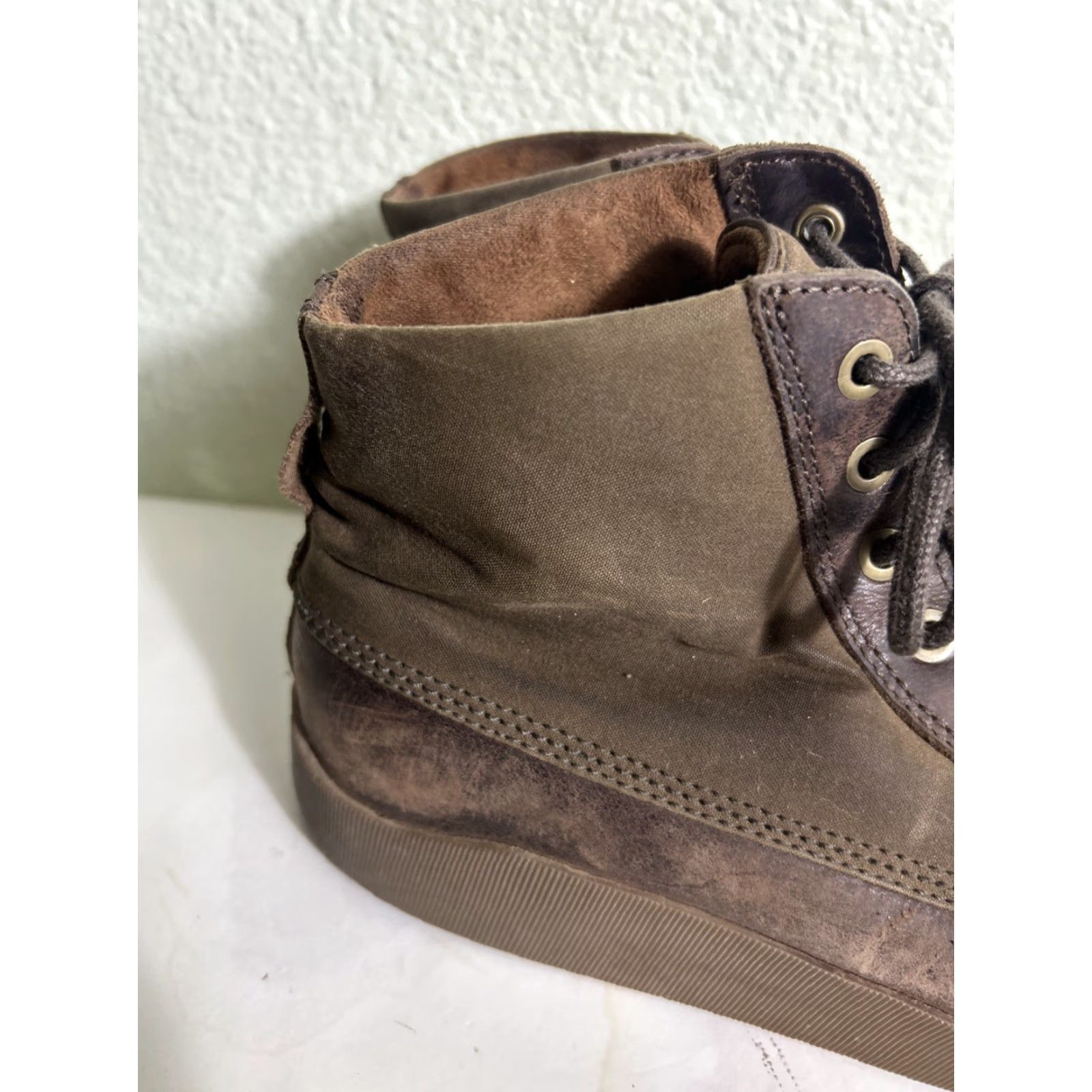 Olukai OluKai Molina Boots Mens Size 10.5 Leather Waterproof Ankle Biker Brown Tan Casual Fall Winter Spring Shoes Size US 11 / EU 44 - 4 Thumbnail