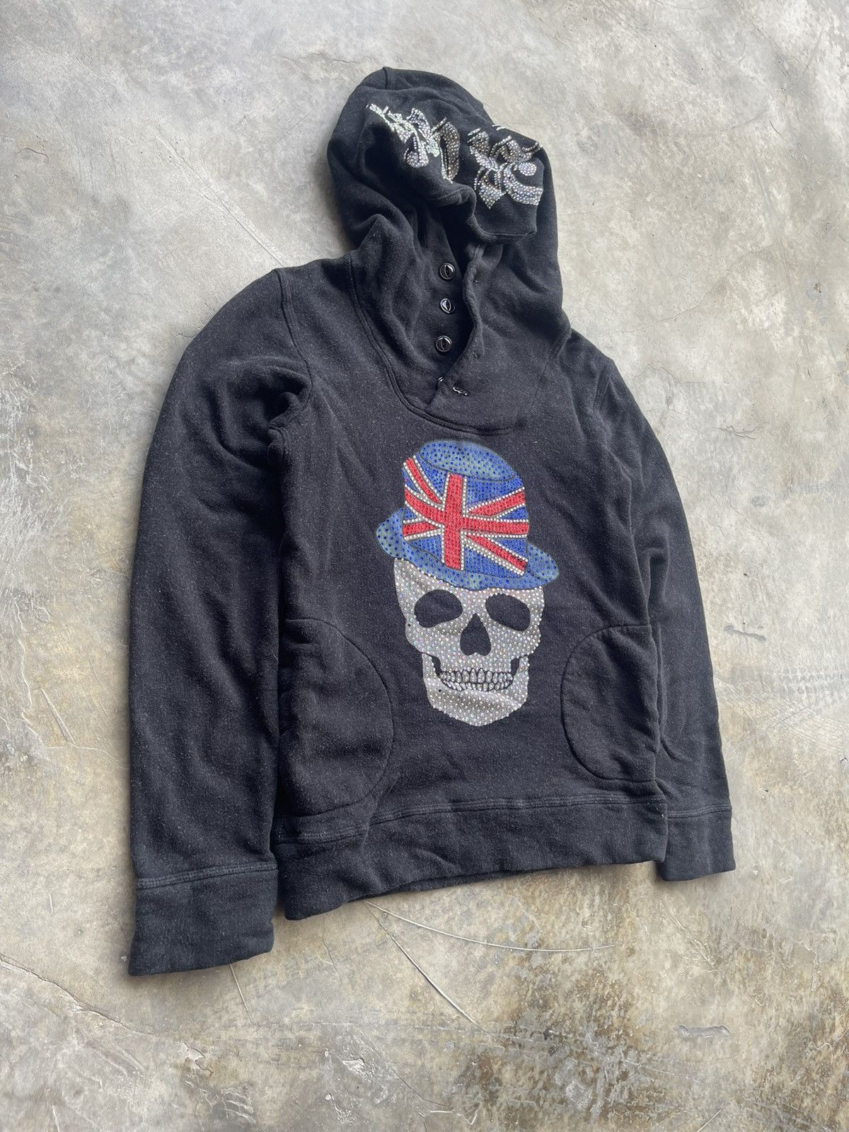 Japanese Brand Vintage Only Lalacub Japan Skull Big Logo Hoodie Size US XS / EU 42 / 0 - 5 Thumbnail