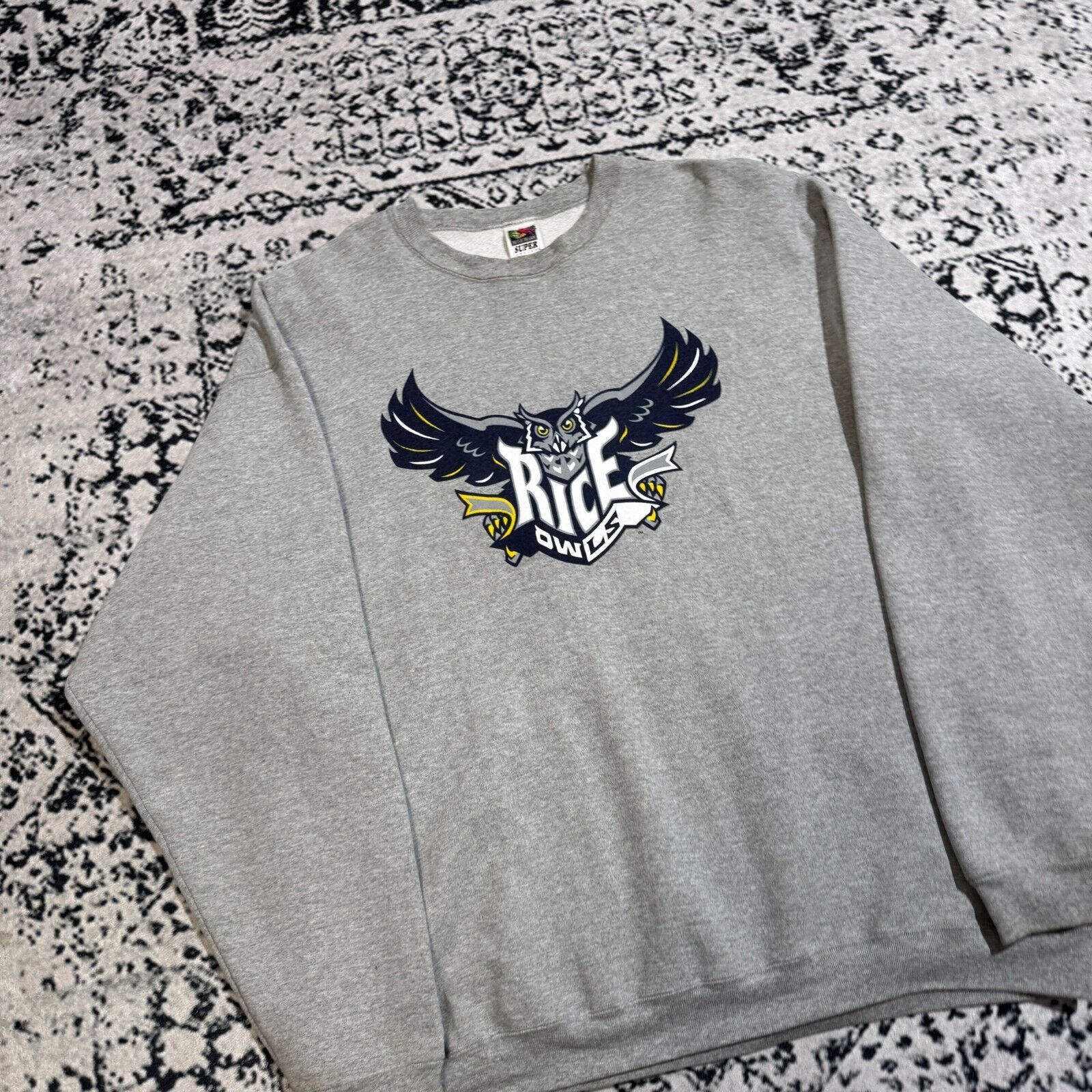 Vintage Vintage Gray Cotton Crewneck Size XXL Rice Owls University Size US XXL / EU 58 / 5 - 4 Thumbnail