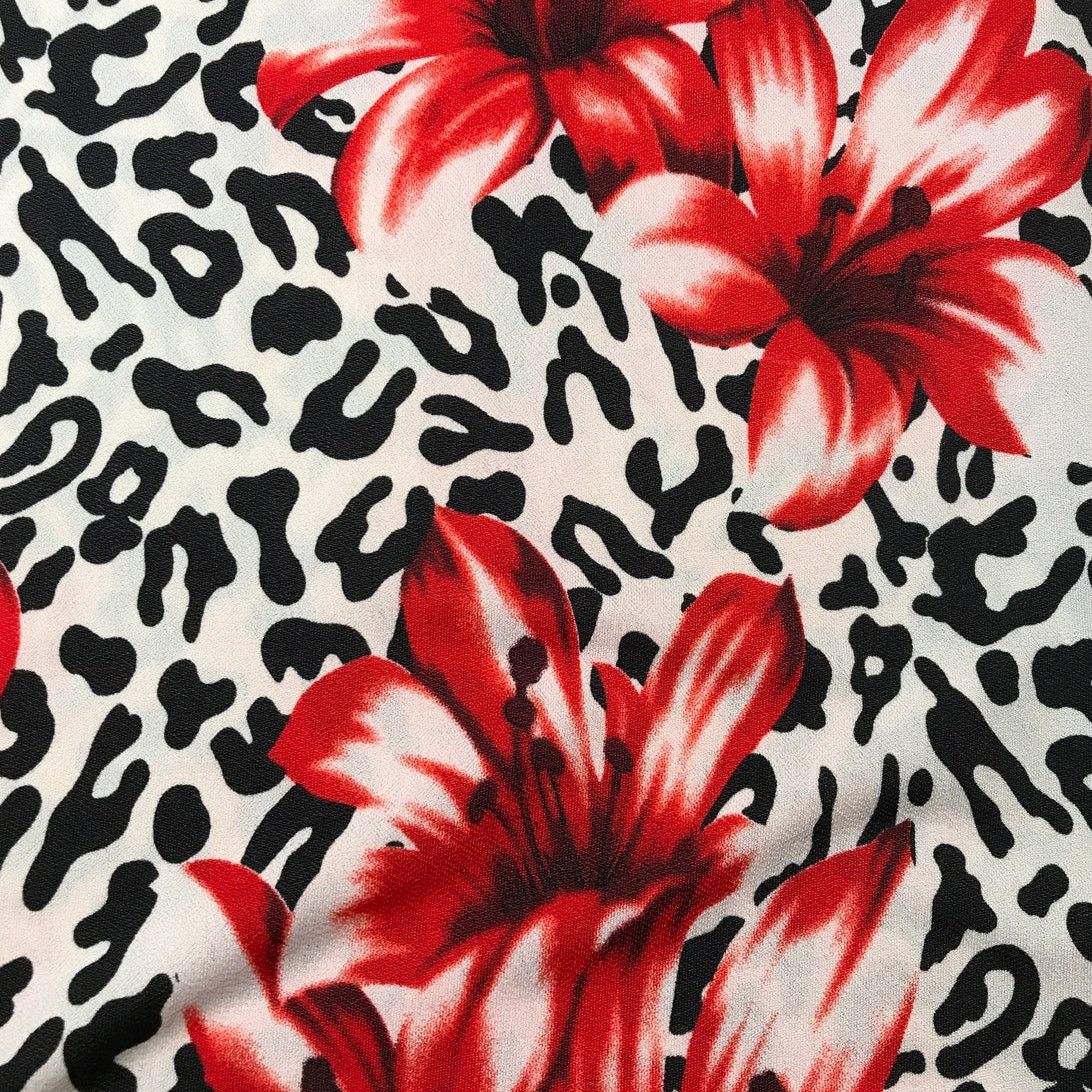 Other J.T.B. Floral Leopard Round Neck Sleeveless Stretch Blouse M Size M / US 6-8 / IT 42-44 - 5 Thumbnail