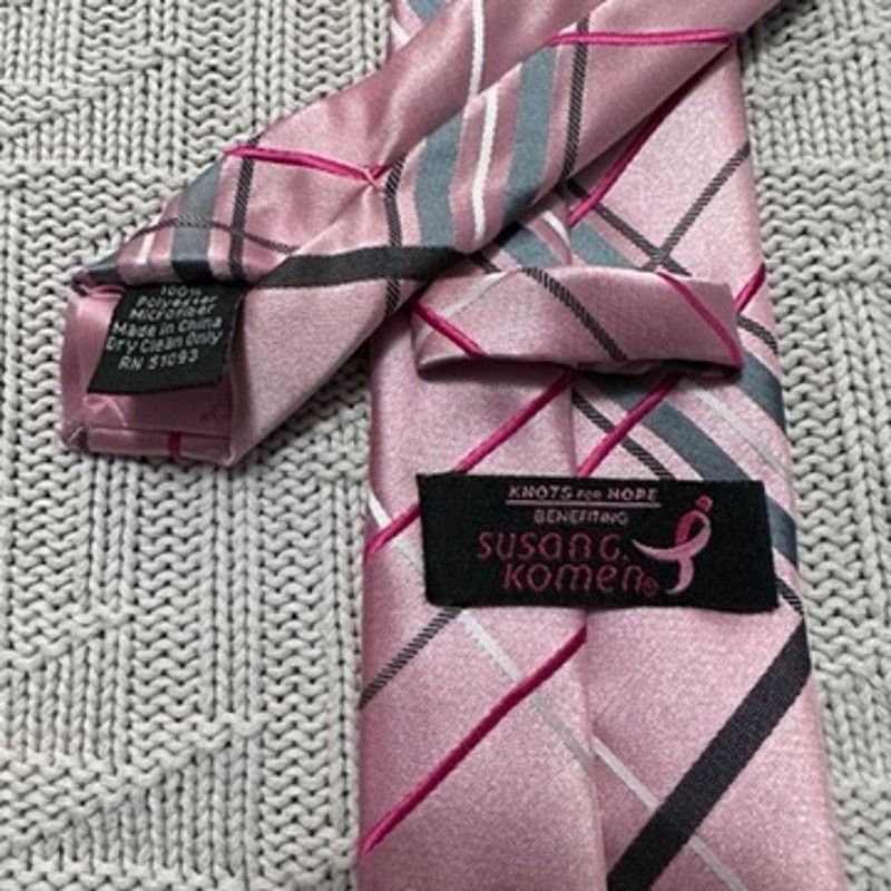 Other Susan G Komen pink plaid breast cancer tie Size ONE SIZE - 3 Thumbnail