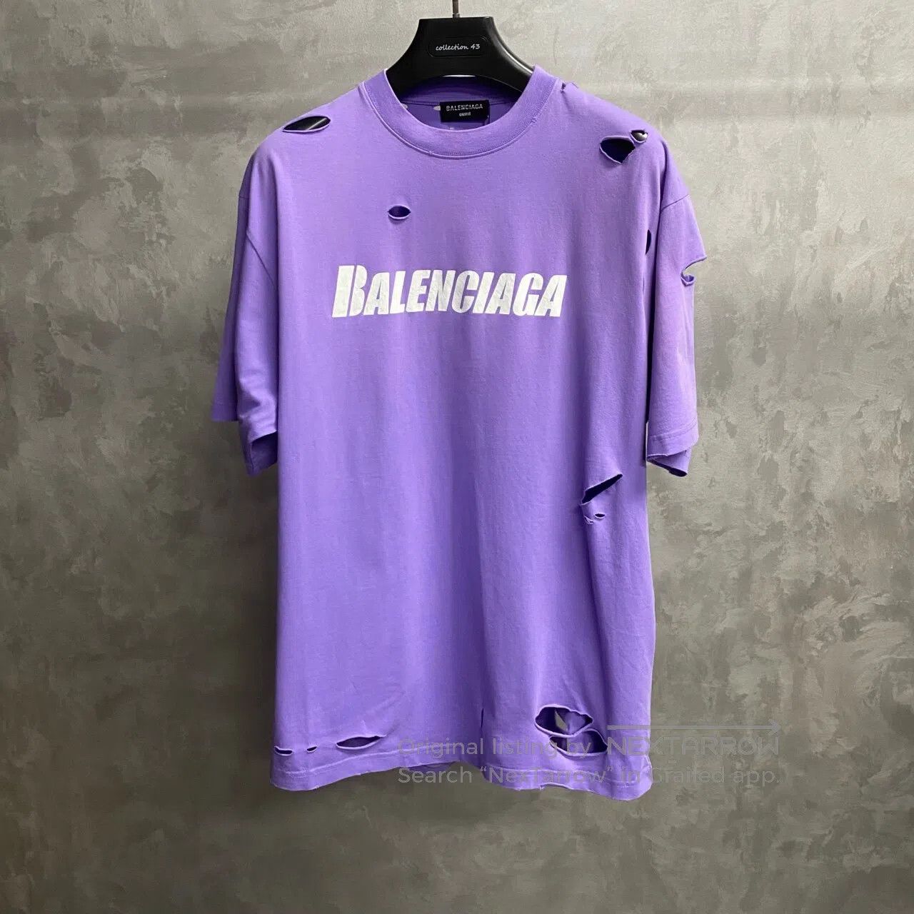 Balenciaga Balenciaga Lavender Purple patterned logo short-sleeve shi Size US XS / EU 42 / 0 - 1 Thumbnail