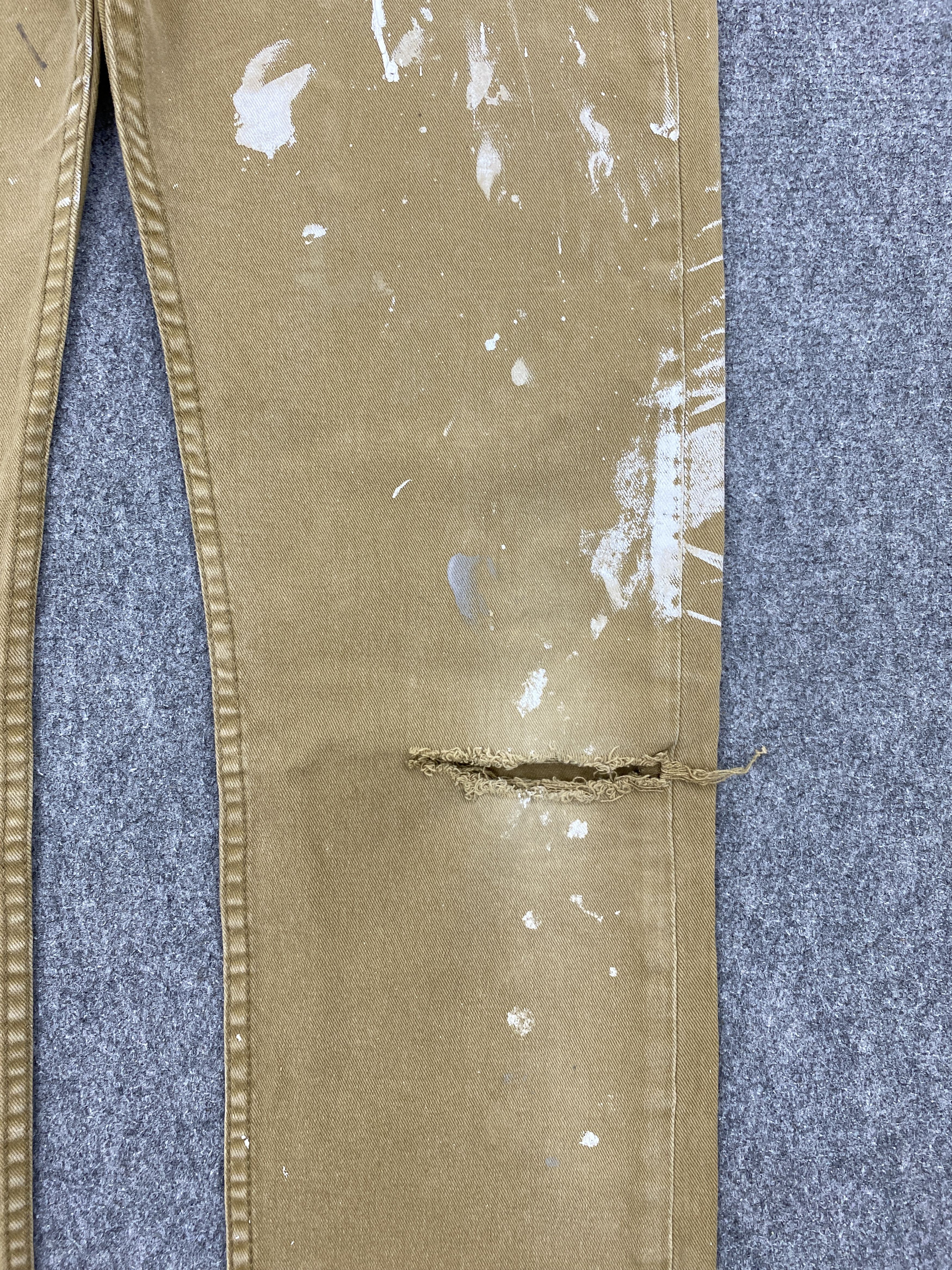 Levi's × Vintage Splatter Paint Vintage Levis 513 Brown Jeans Size US 34 / EU 50 - 9 Thumbnail