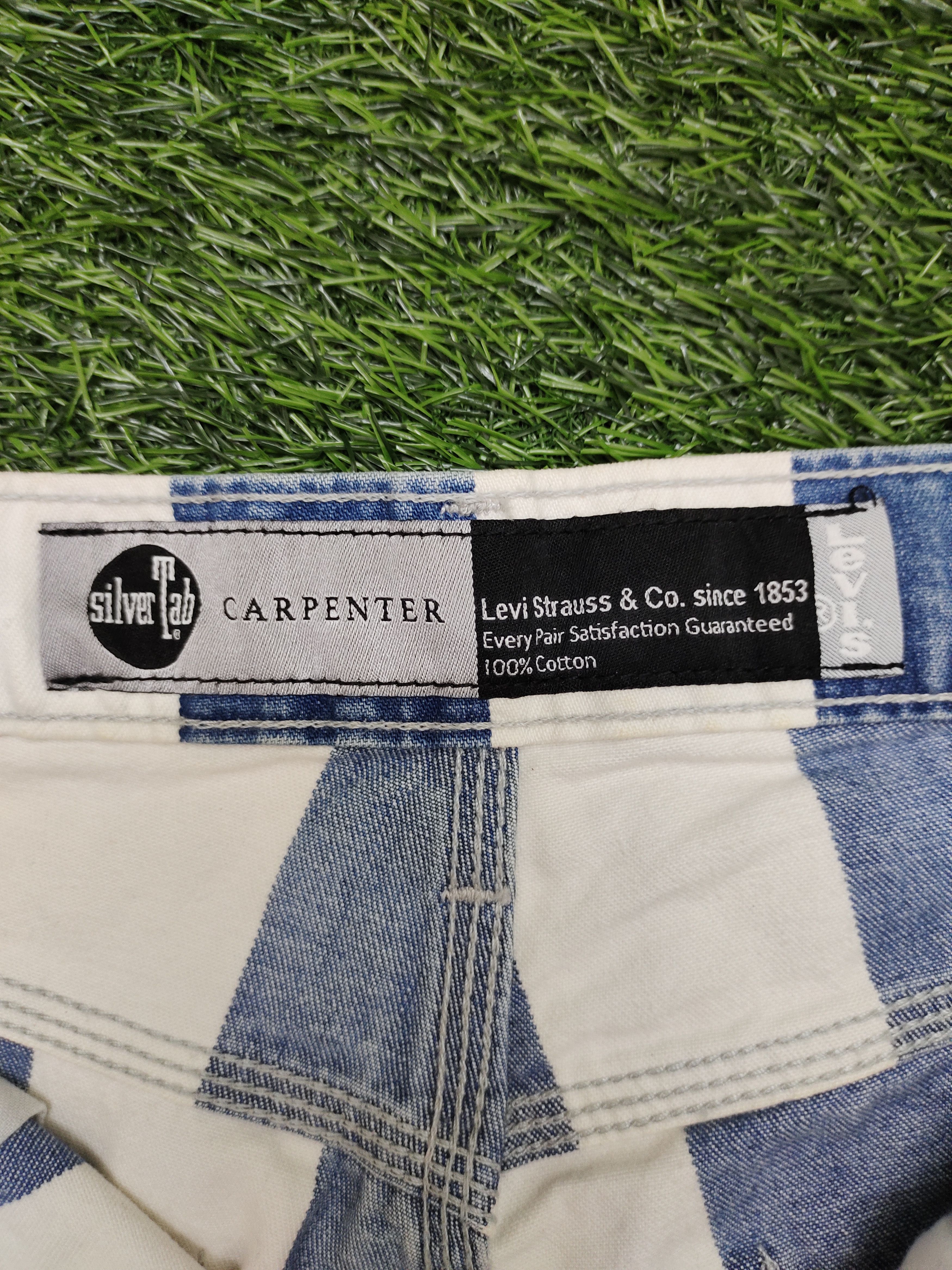 Levi's Vintage Clothing Baggy Jeans Levis Silver Tab Prisoner Striped Carpenter 3Q Size US 31 - 20 Thumbnail