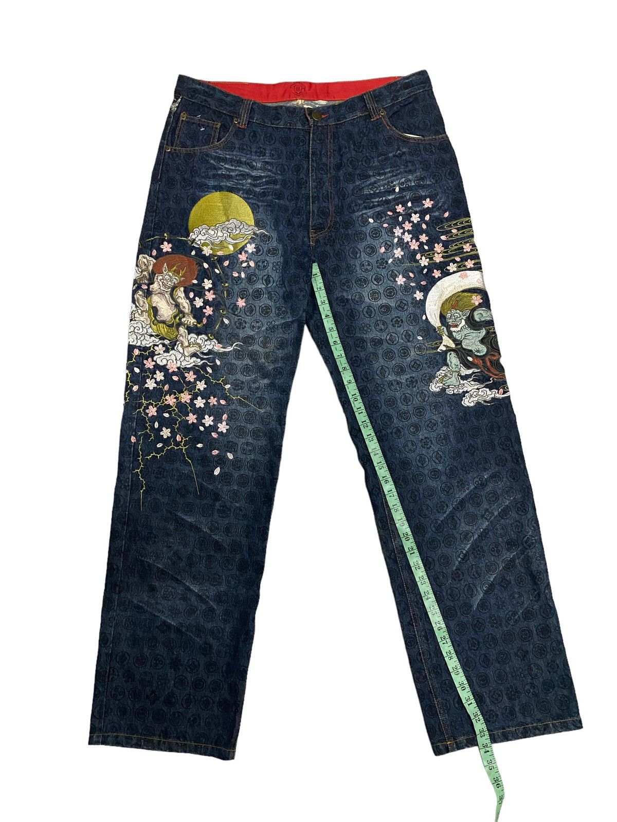 Vintage vintage The Japanese Tradition Embroided Denim Jeans Size US 38 / EU 54 - 15 Thumbnail