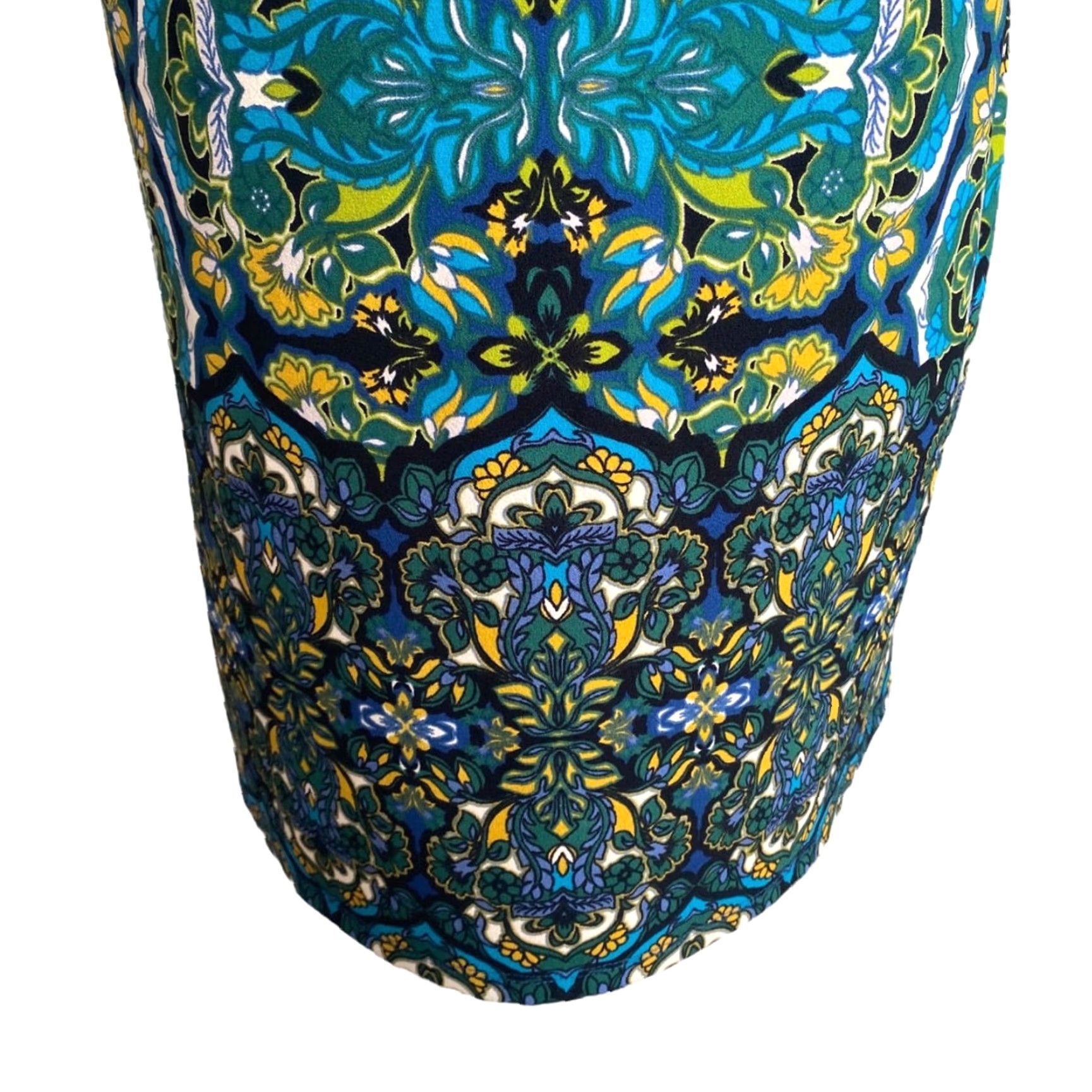 Vintage VINTAGE London Times Dress 3/4 Sleeve Knee Length Paisley Print Blue Size 12 Womens Stretch Size XL / US 12-14 / IT 48-50 - 5 Thumbnail