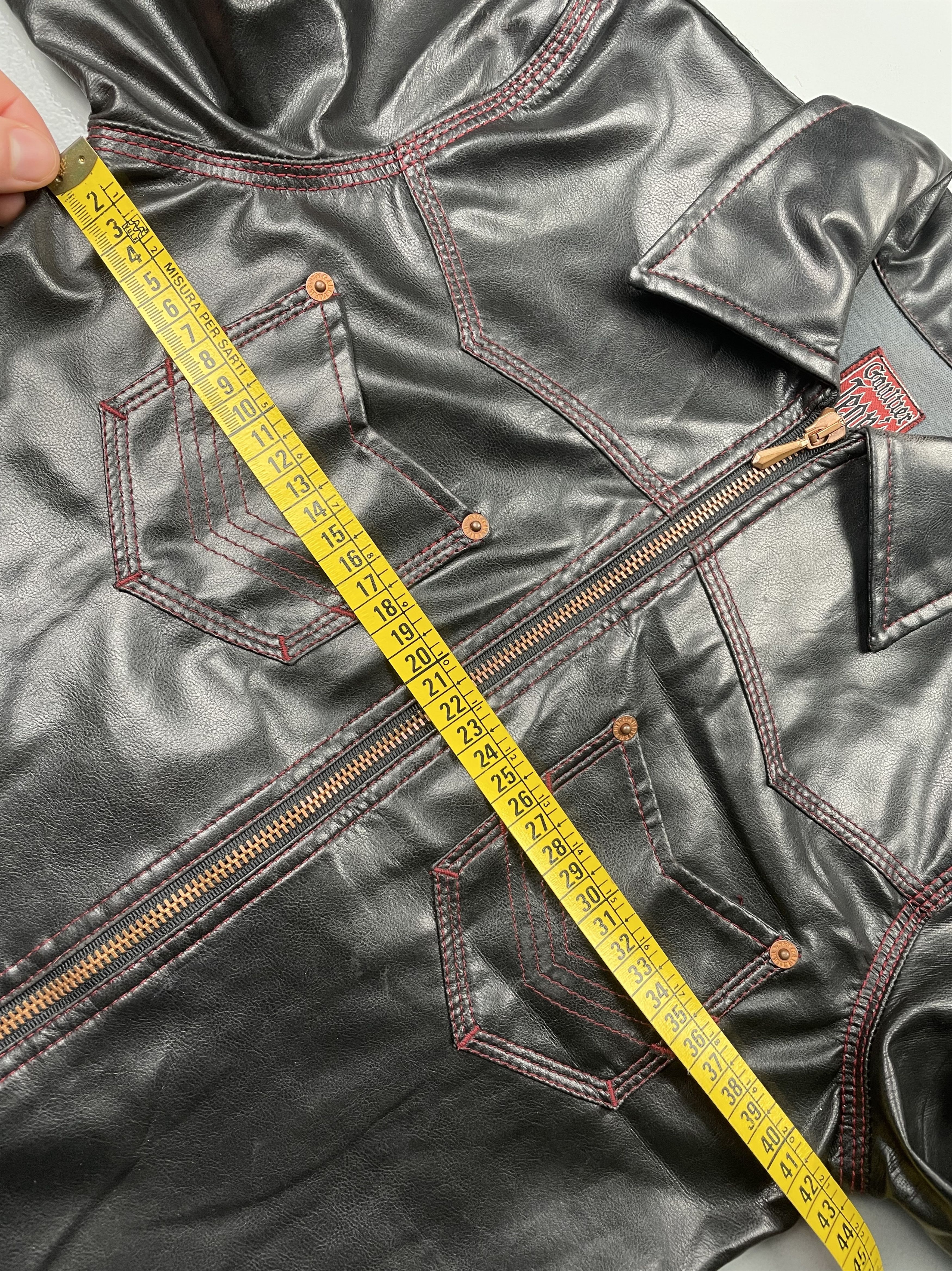 Jean Paul Gaultier vintage Gaultier Jean's faux leather zip-up shirt Size XS / US 0-2 / IT 36-38 - 12 Thumbnail
