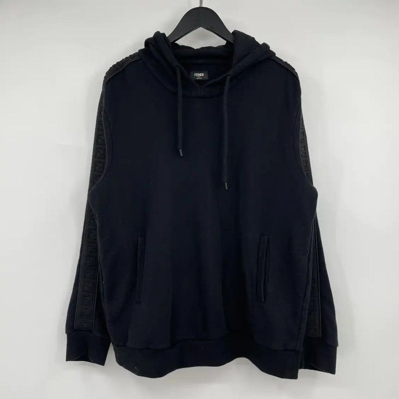 Fendi Fendi Black Cotton Men's Hoodie 0089 Size US XL / EU 56 / 4 - 1 Thumbnail