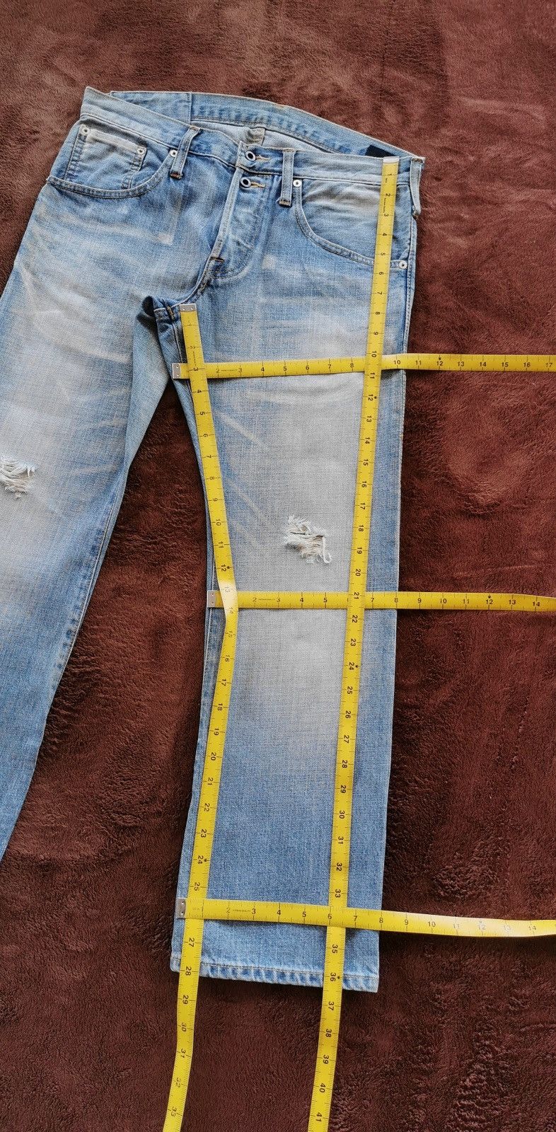 Global Work Crashed Skinny Denim Global Work Japan Ankle Jeans Size US 32 / EU 48 - 12 Thumbnail