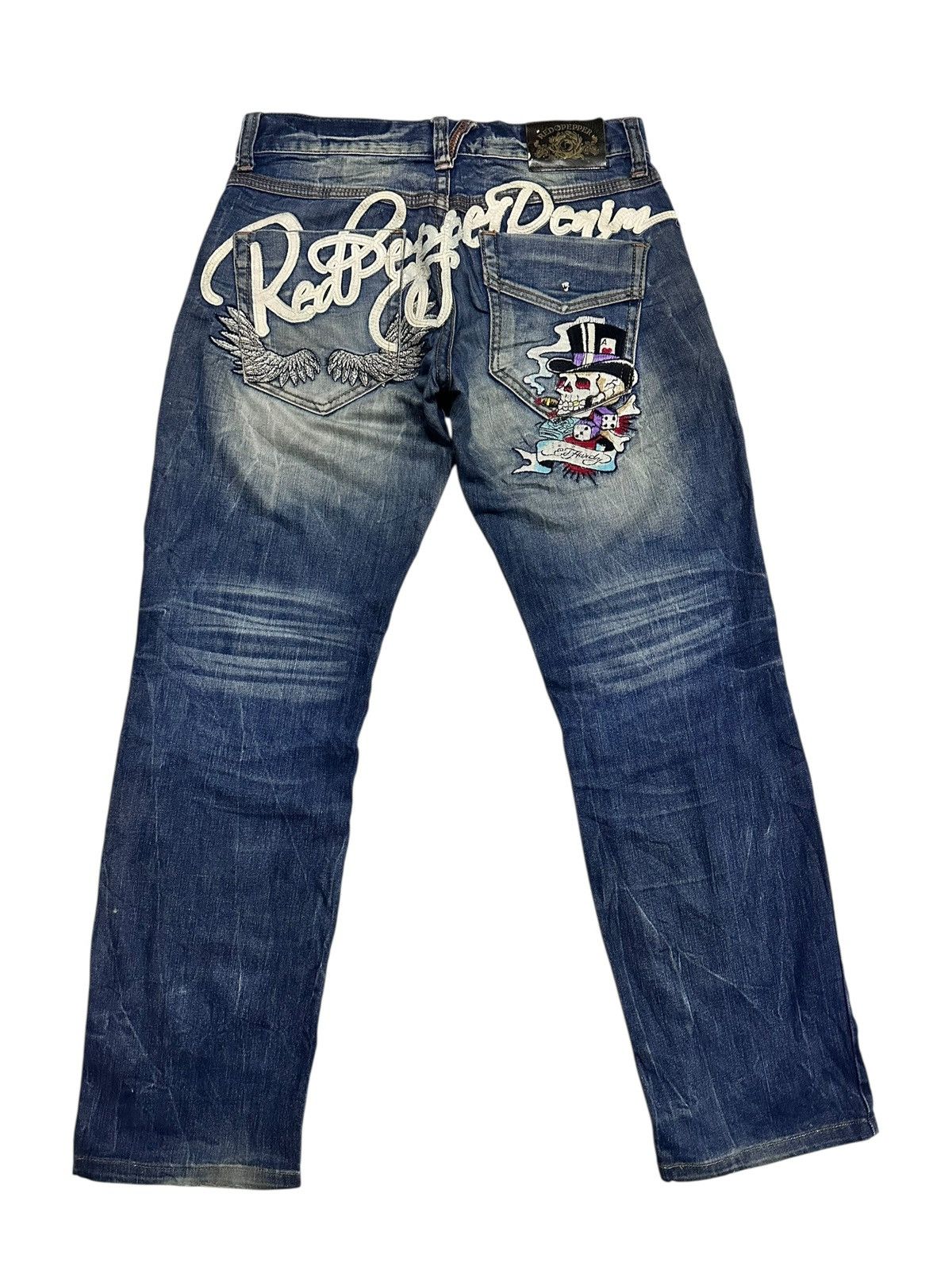 Ed Hardy Vintage Ed Hardy x Red Pepper Baggy Style With Faded Wash Size US 32 / EU 48 - 3 Thumbnail