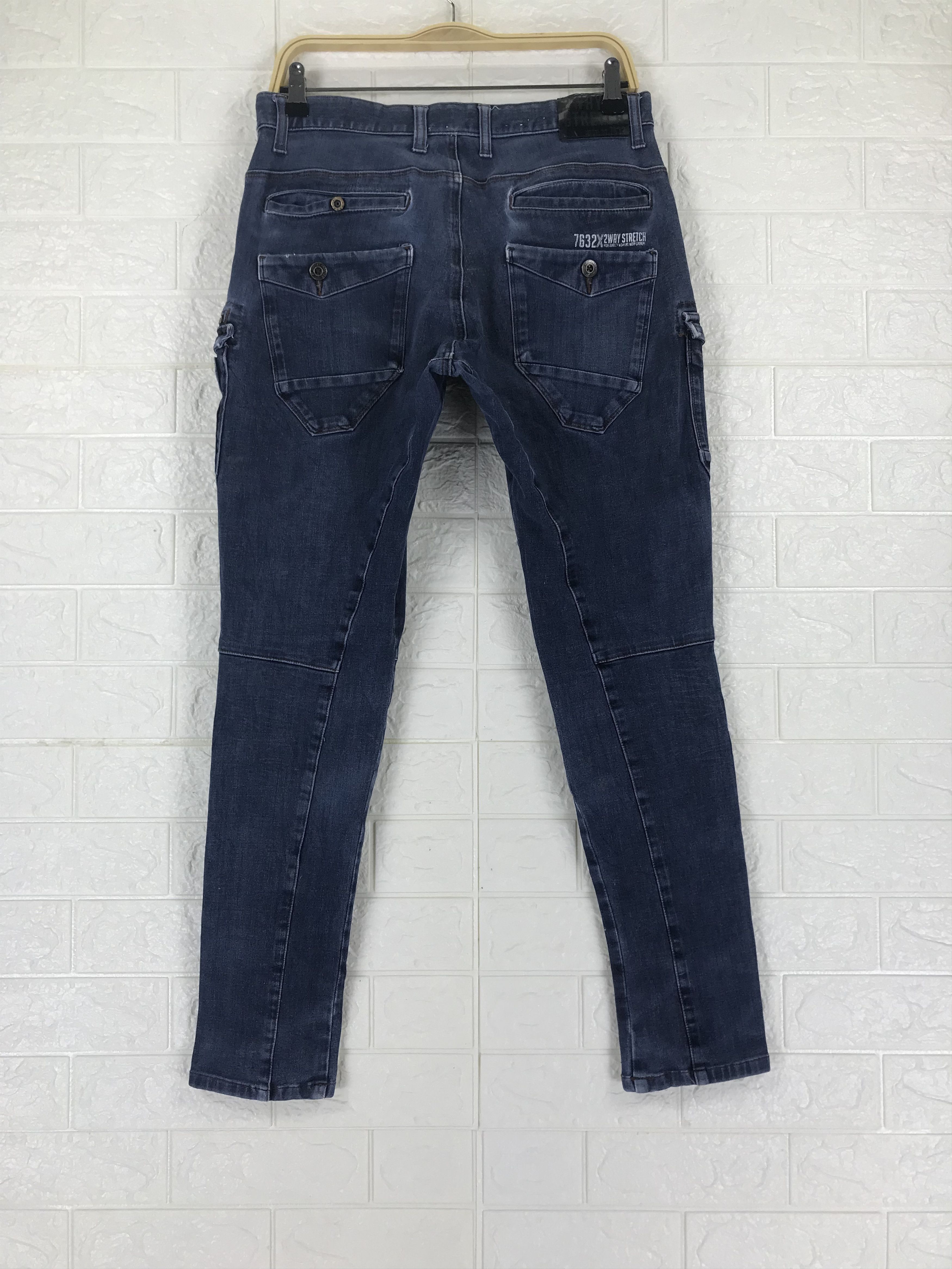 Japanese Brand Iz Frontier Multipocket Tactical Cargo Strech Jeans Size US 31 - 5 Thumbnail