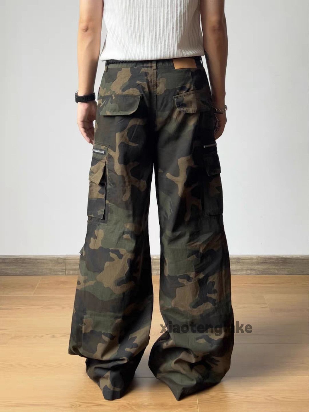 Vintage Xtl vintage wide Leg loose hiphop military flared pants Size US 33 - 5 Thumbnail