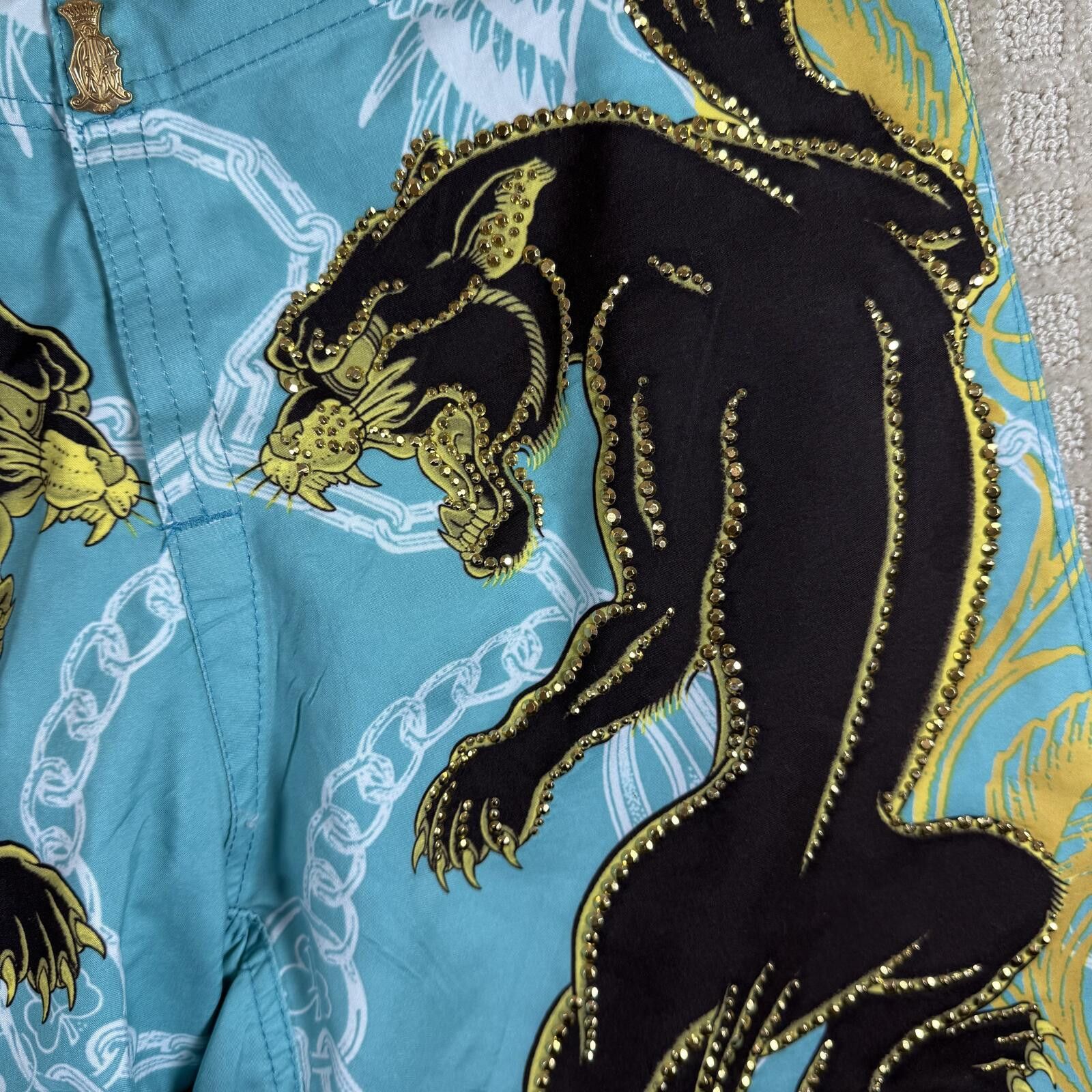 Christian Audigier Y2K Christian Audigier Panther Board Shorts 33 Size US 34 / EU 50 - 3 Thumbnail