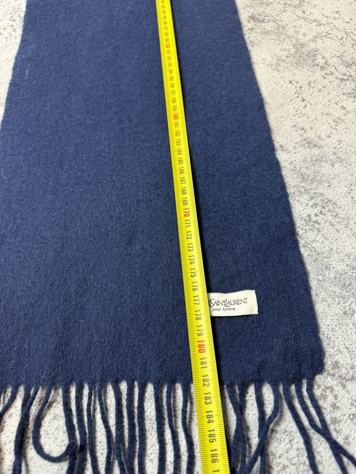 Yves Saint Laurent Yves Saint Laurent Scarf Vintage Wool Logo Made in Italy Size ONE SIZE - 17 Thumbnail