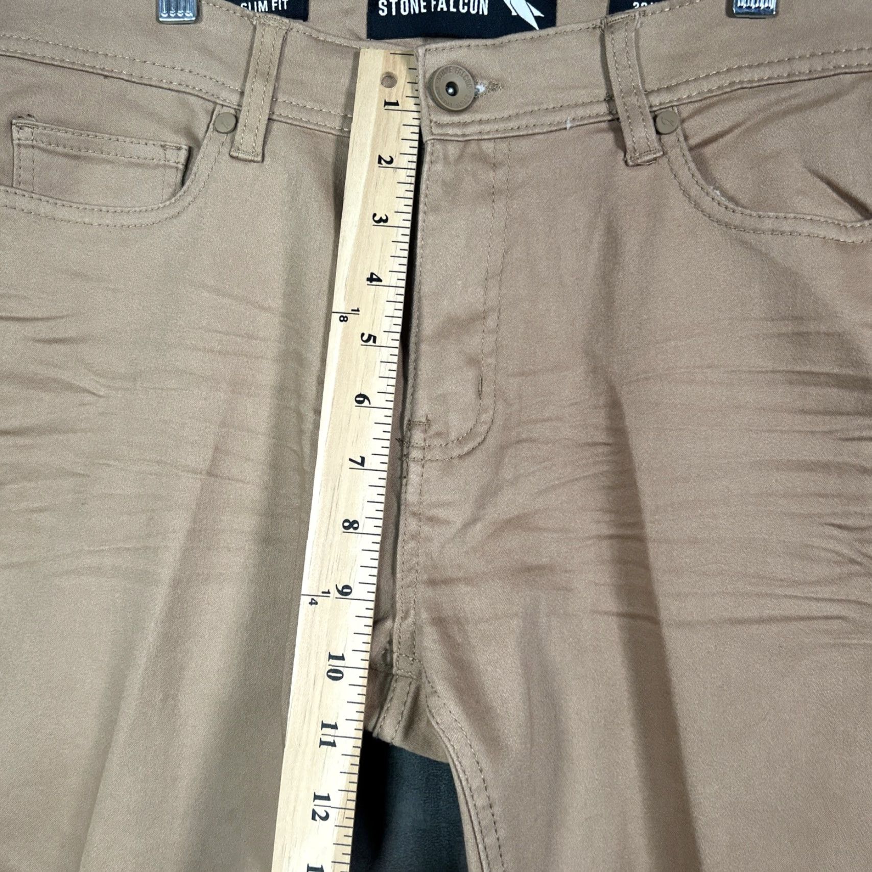 Vintage Stone Falcon Slim Fit Pants Mens 32x30 Beige Chino Stretch Comfort Casual 90s Mens Size US 32 / EU 48 - 4 Thumbnail