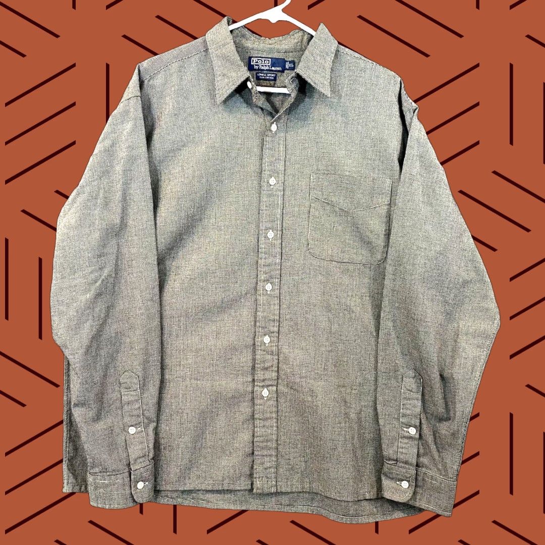 Polo Ralph Lauren Polo Ralph Lauren Shirt Mens XL Brown Flannel Lowell Sport Button Up Pocket Geometric 90s Classic Vintage Men Size US XL / EU 56 / 4 - 1 Thumbnail