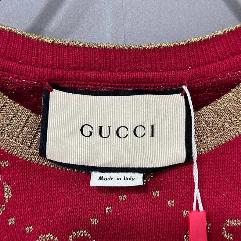 Gucci Gucci Gold thread full print knitted long sleeves 2502-Next Size US XS / EU 42 / 0 - 4 Thumbnail