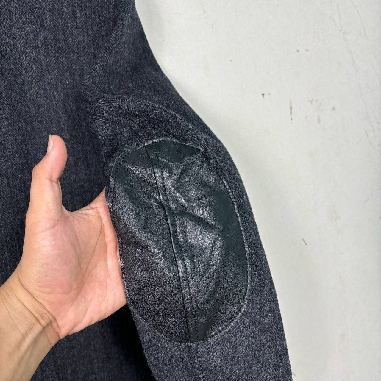 Coach COACH Wool Herringbone Overcoat Leather Elbow Patches Small Size US S / EU 44-46 / 1 - 7 Thumbnail