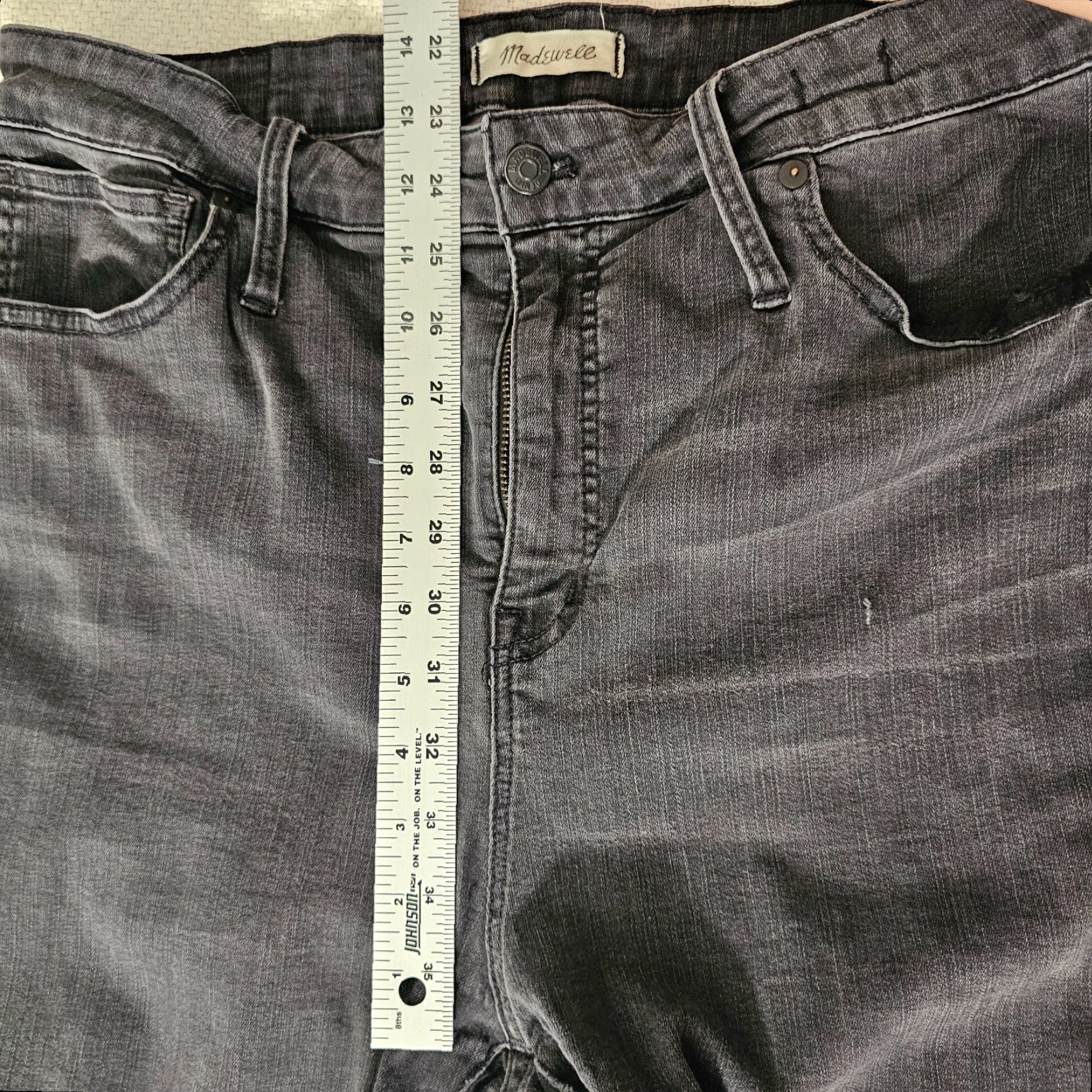 Madewell Madewell Jeans Women's Size 33 Black Denim Skinny High Rise Pockets Inseam 27.5 in Vintage No Size 24" / US 00 / IT 34 - 7 Thumbnail