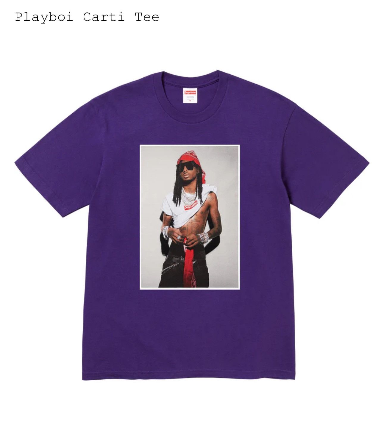 Supreme Supreme Playboi Carti photo tee purple Size US M / EU 48-50 / 2 - 1 Thumbnail